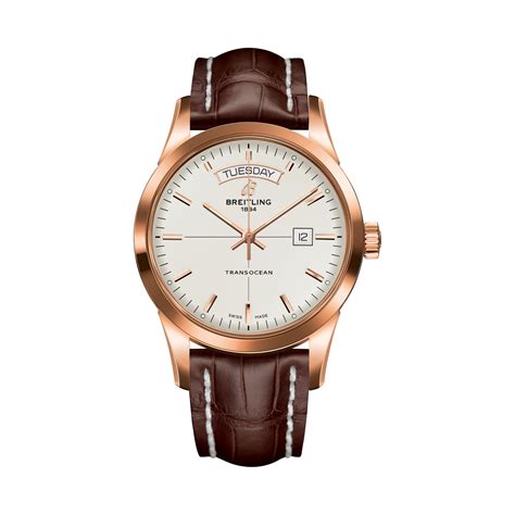 rose gold breitling transocean|breitling transocean day date blue.